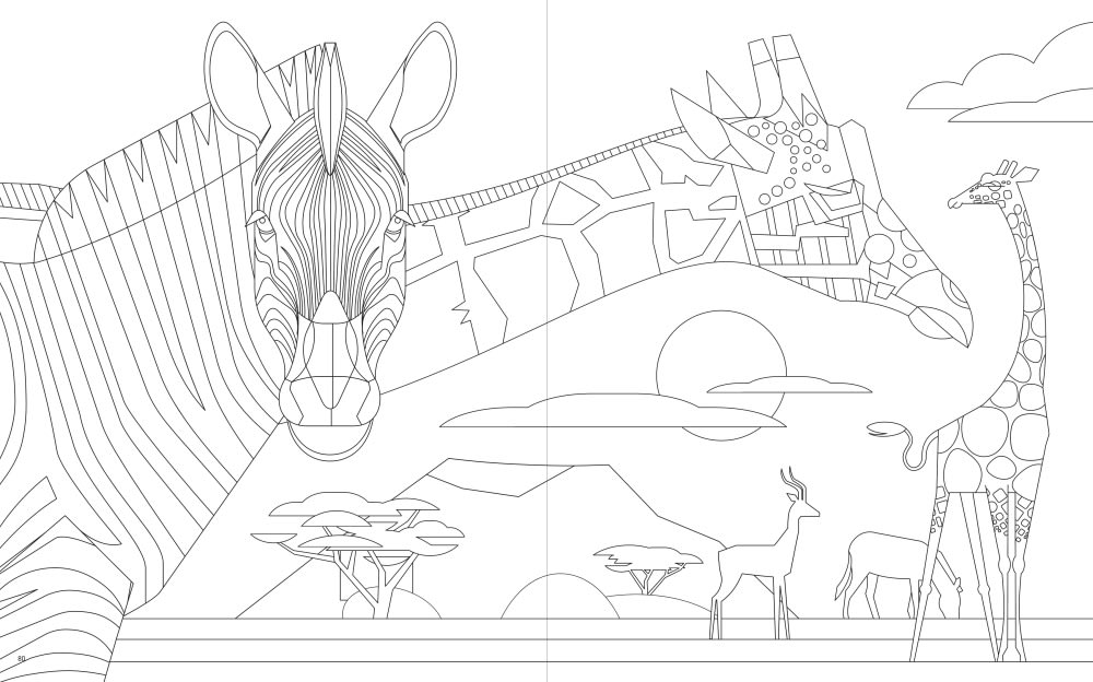 ausmalen, Ausmalbuch, Malbuch, Illustration, Dieter Braun, Kinder, Erwachsene, Familie