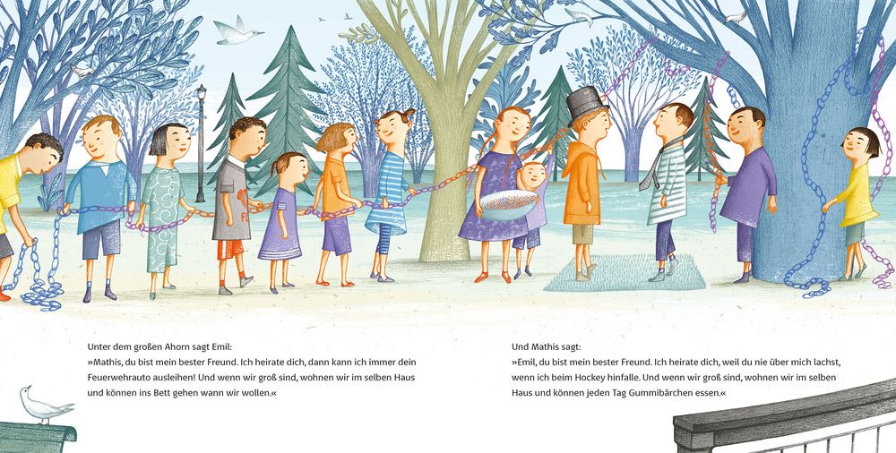 Andrée Poulin, Marie Lafrance, Bilderbuch, LSBTIQ, Jungen, heiraten, Familie, vorlesen, Diversity, Vielfalt, Vorurteile